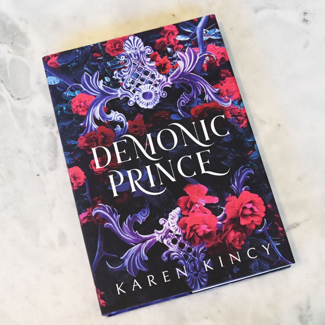 Book titled 'Demonic Prince' by Karen Kincy with decorative cover on a light background